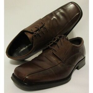 Johnston AND Murphy Mens 10 M 31180 Lace Up Oxford Shoes Brown Leather Career